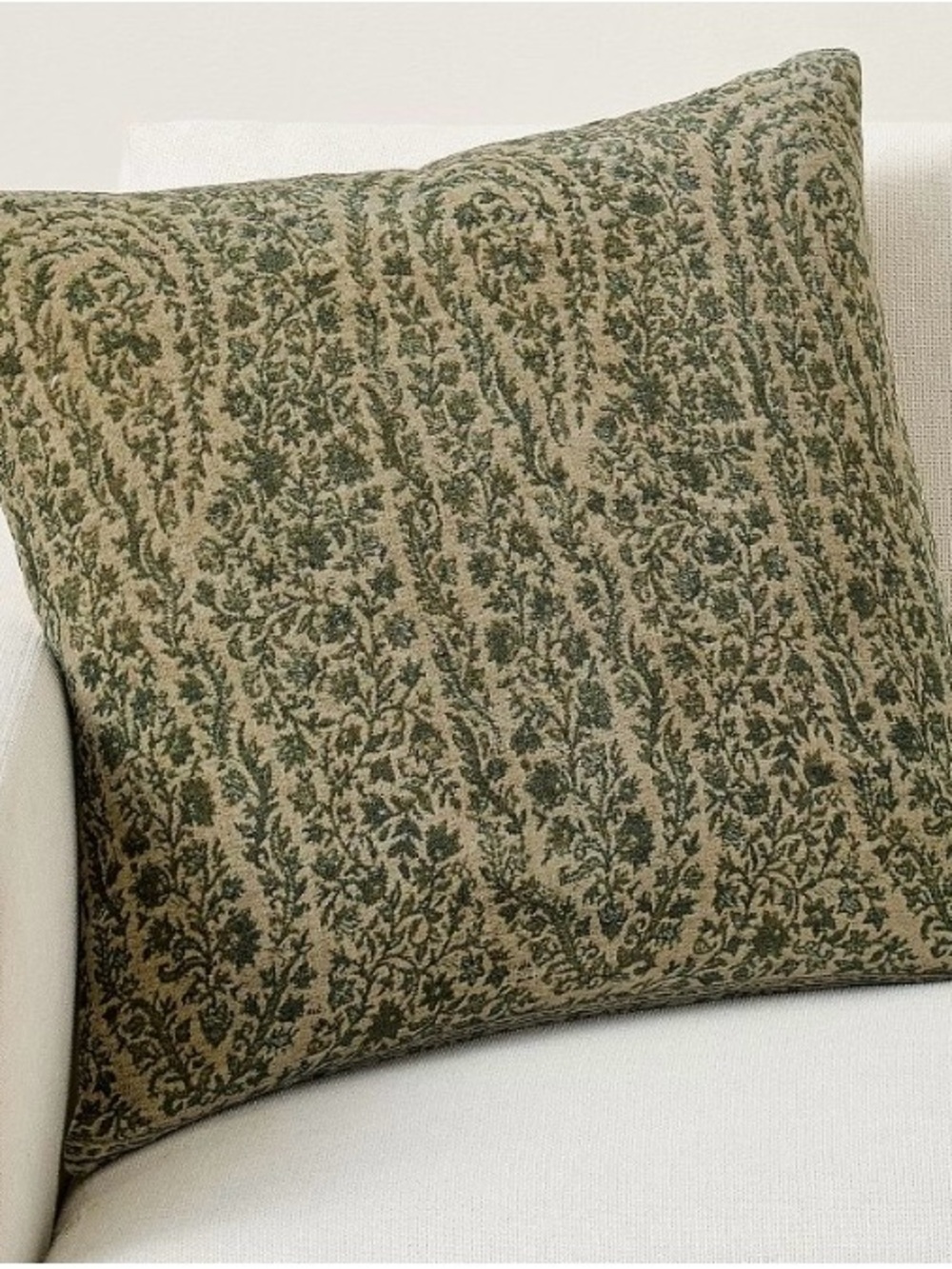 Pottery Barn Azure Velvet Printed Throw Pillow Cover